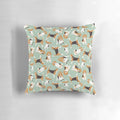 Vintage-inspired beagle scatter print mint decorative throw pillow