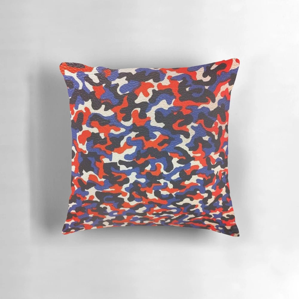 Vintage Berlin U-Bahn Camo Print Decorative Throw Pillow