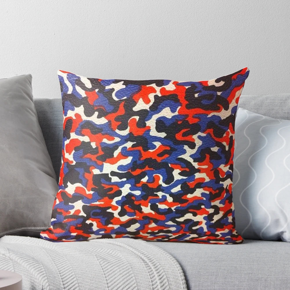 Vintage Berlin U-Bahn Camo Print Decorative Throw Pillow