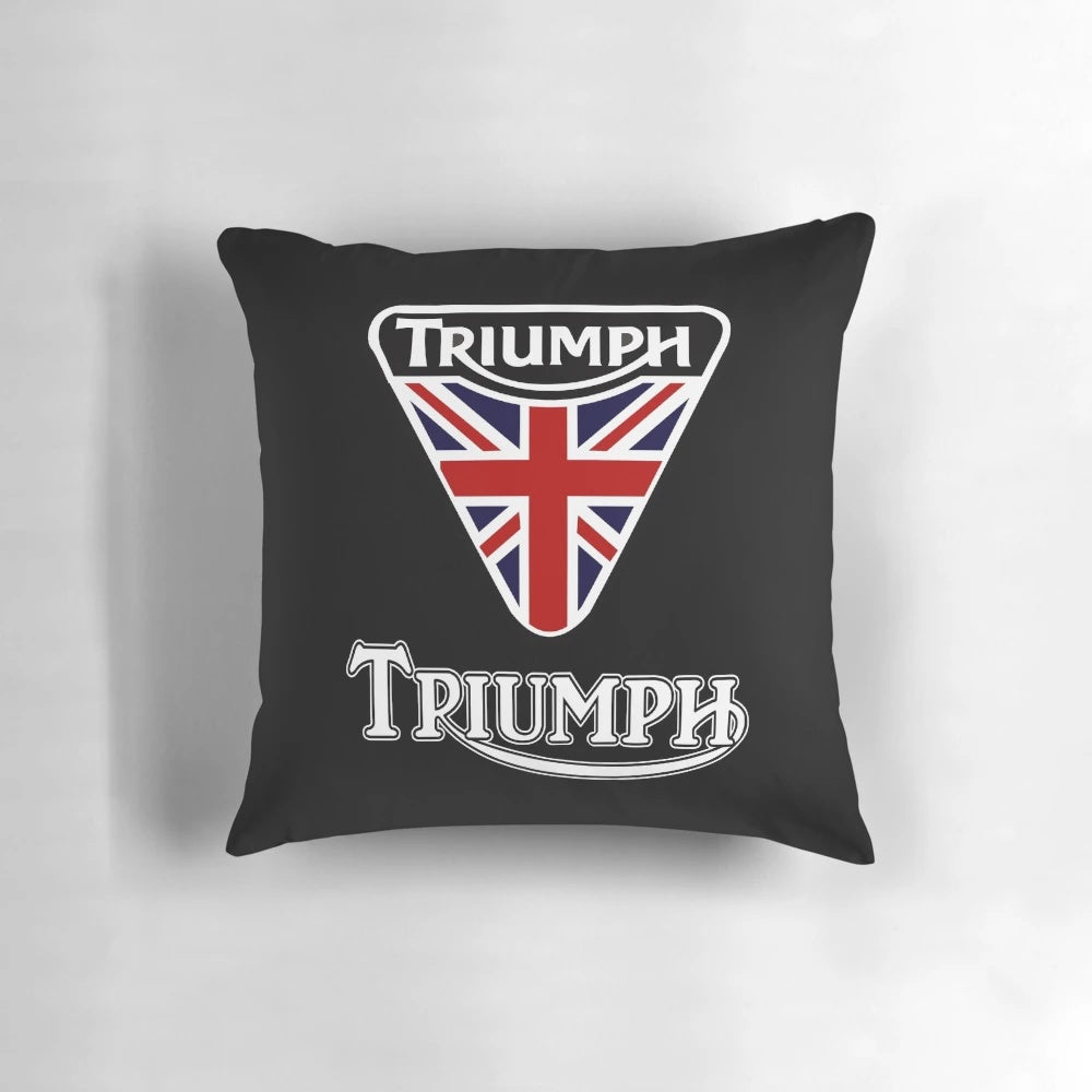 Vintage-style pillow featuring a "Born in Rouq" design, perfect for motorcycle enthusiasts.