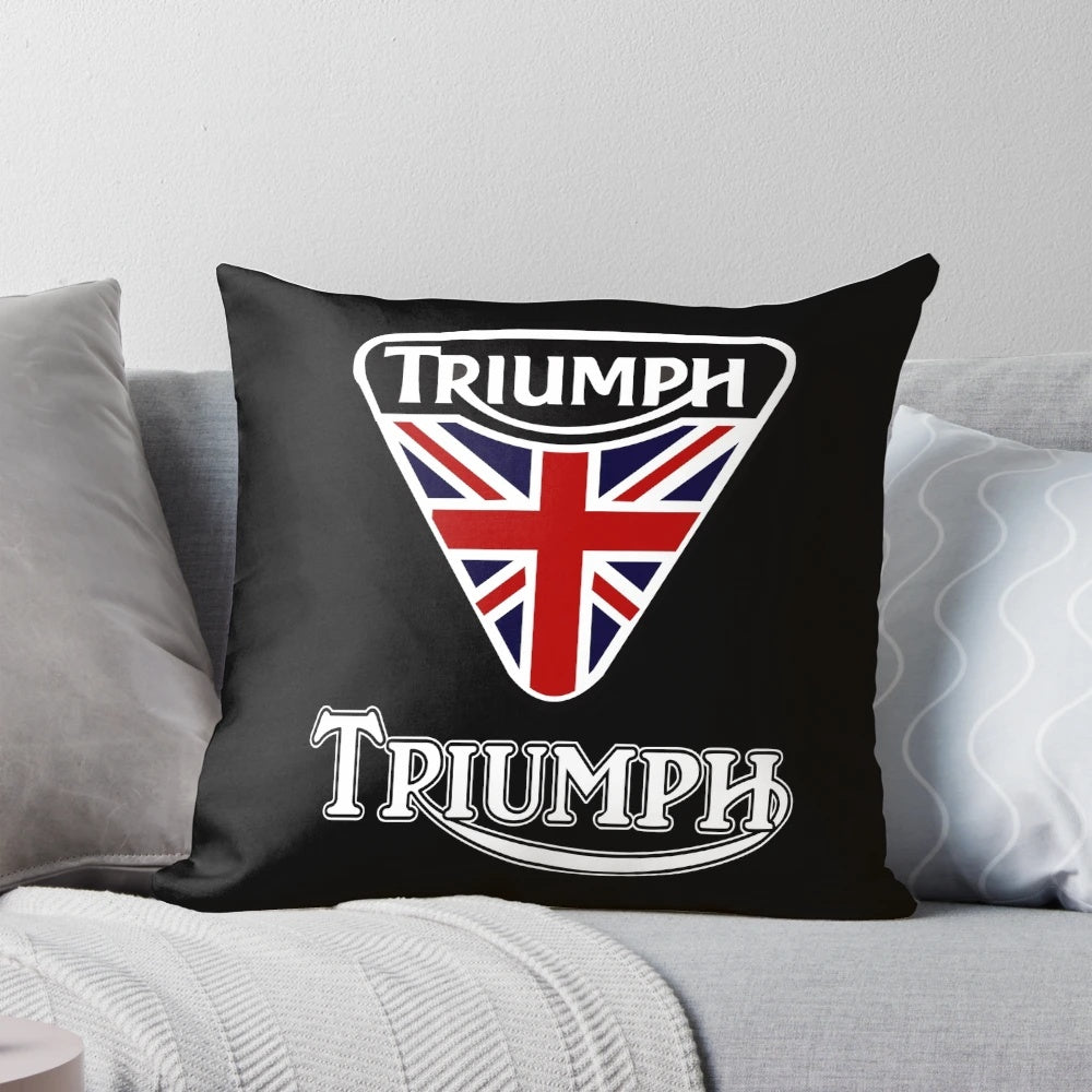 Vintage-style pillow featuring a "Born in Rouq" design, perfect for motorcycle enthusiasts.