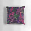 Vintage botanical illustration of a tropical jungle bird on a pillow