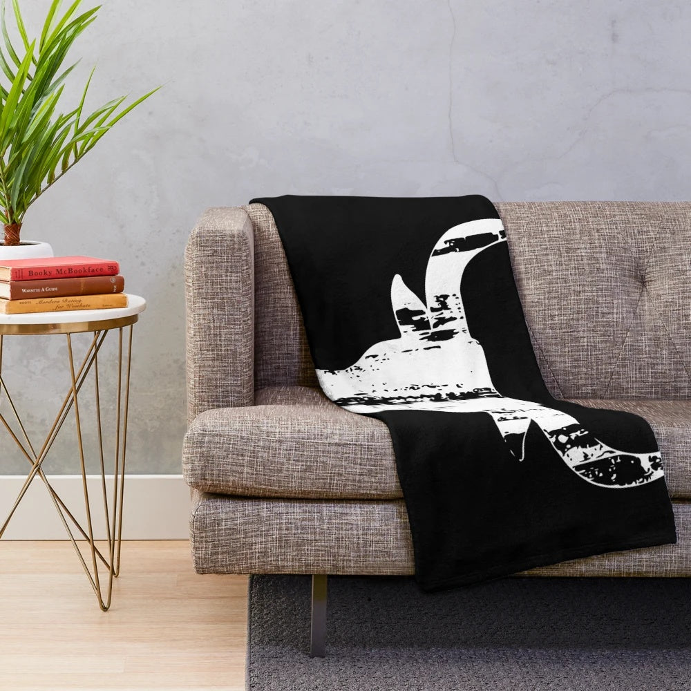 Vintage bull head horns plush blanket