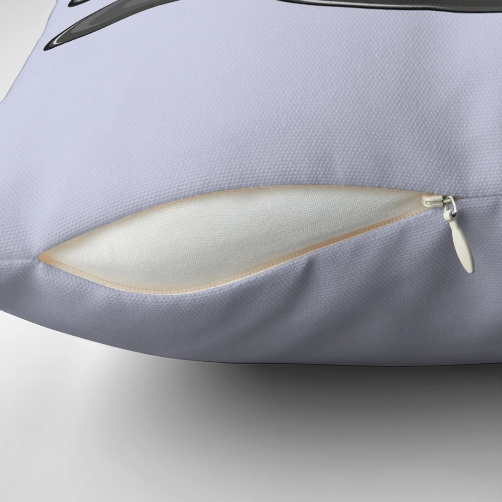A whimsical, melting camera-themed pillow for photography lovers and home decor enthusiasts.