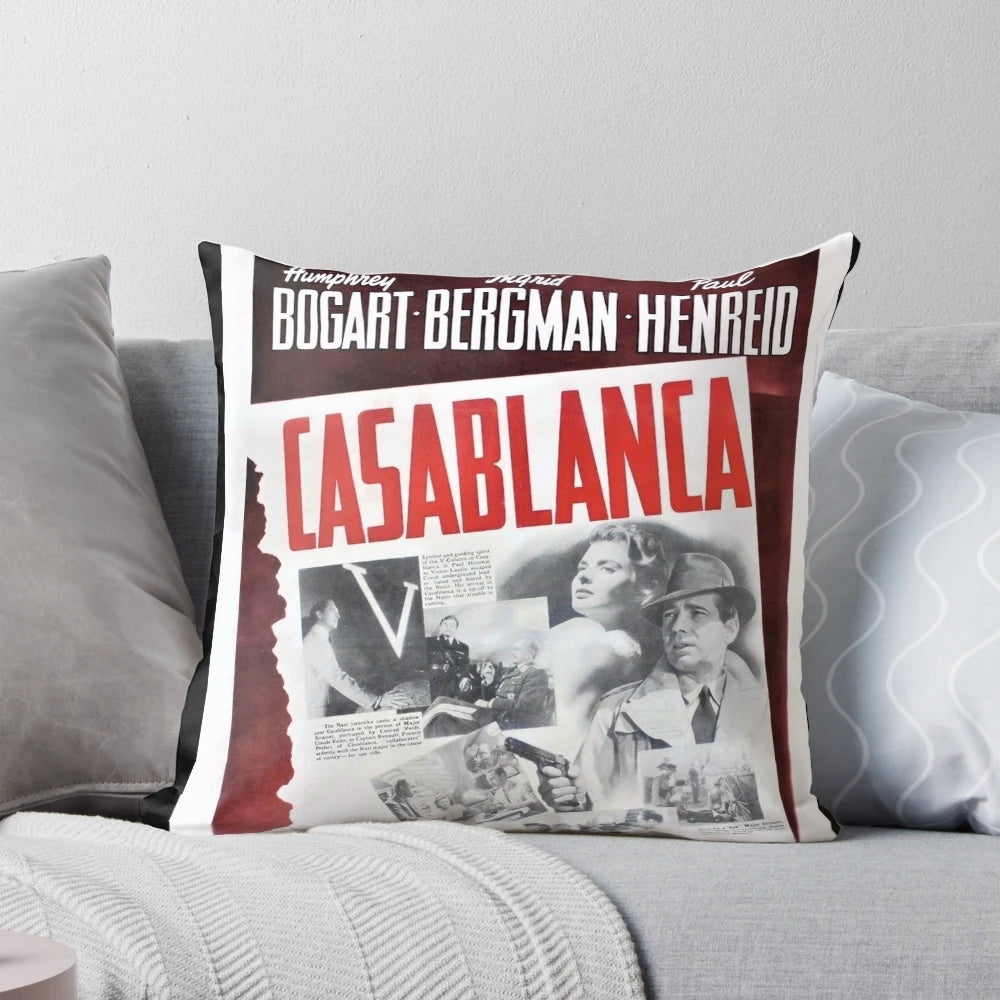 Vintage Casablanca movie poster inspired lithograph wall art