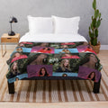 Vintage Catherine Bach Collage Themed Plush Blanket