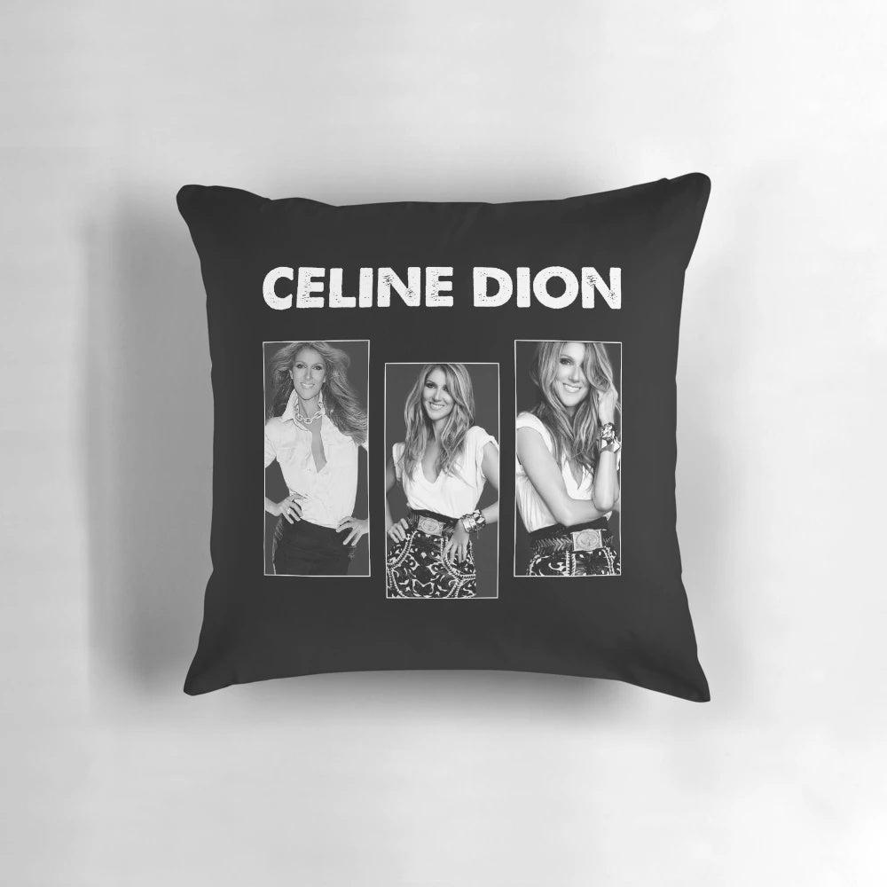 Vintage Celine Dion 3 Panels Music Fan Gifts Pillow with Titanic Movie Inspired Design