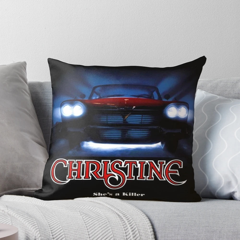 Throw pillow featuring the iconic car from the horror movie Christine
