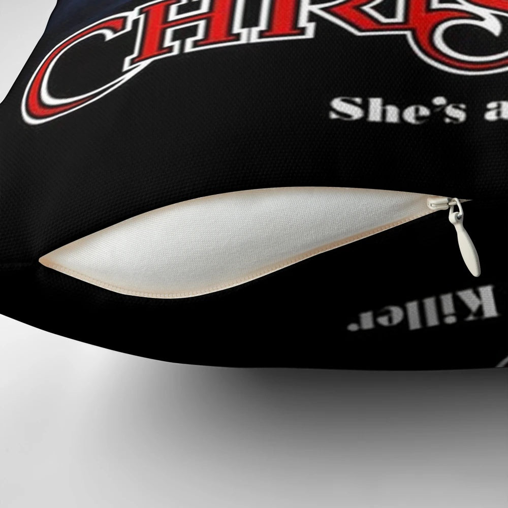 Throw pillow featuring the iconic car from the horror movie Christine