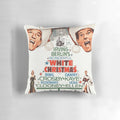 Vintage-style pillow featuring characters from the classic Christmas movie "White Christmas"