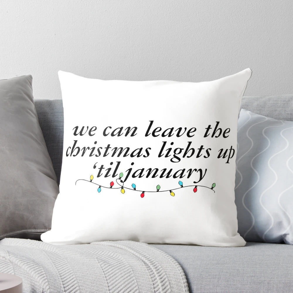 Vintage Christmas tree farm pillow with Taylor Swift holiday design