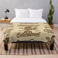 Vintage cinema-themed plush blanket featuring classic movie design
