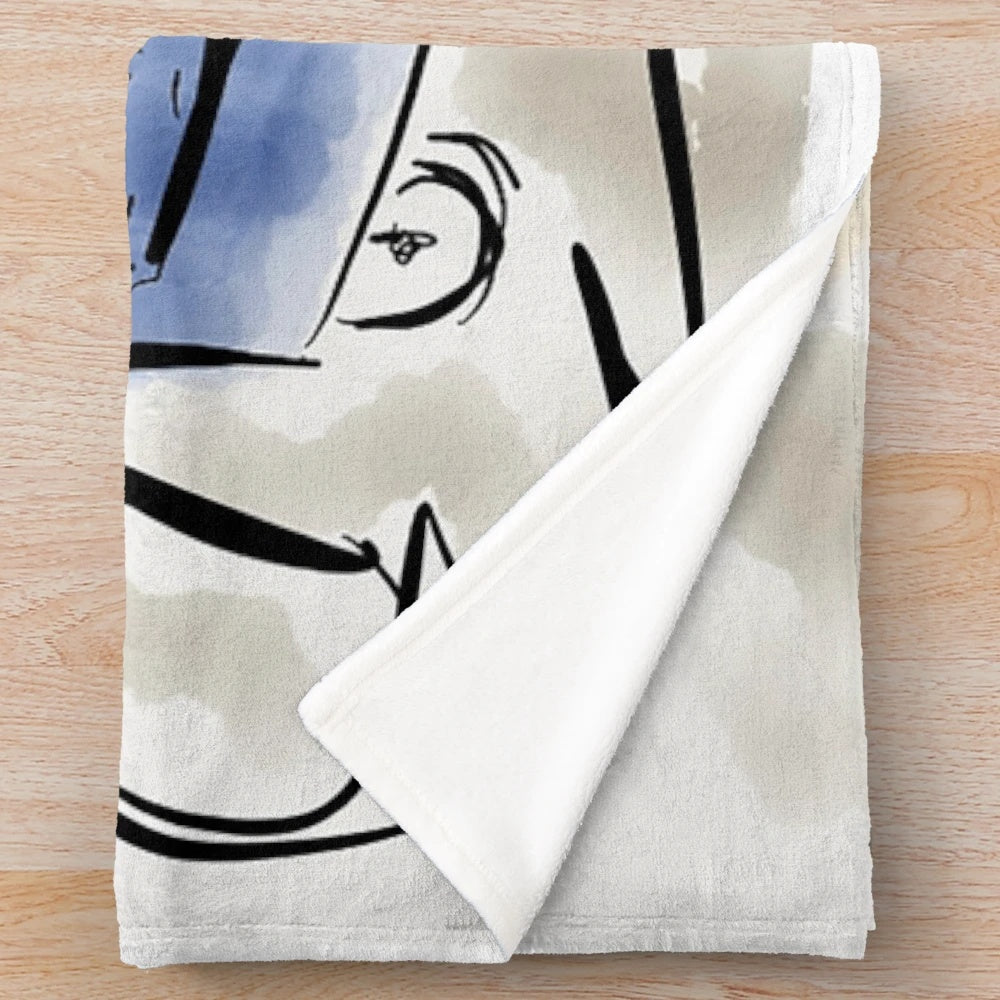 Plush blanket featuring a vintage cinema montage design