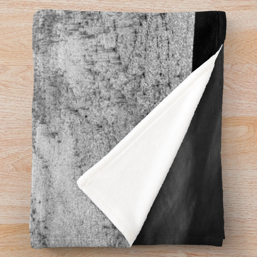 Abandoned American movie theater plush blanket featuring vintage black and white photography