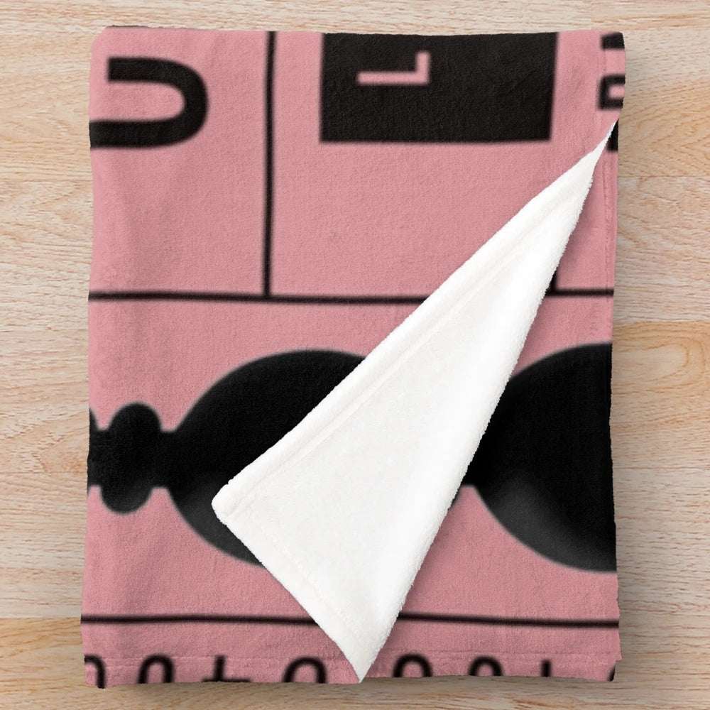 Vintage cinema ticket design plush blanket for movie fans and cinephiles