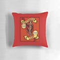 Vintage circus advertising print featuring a tattooed lady with floral and snake tattoo designs