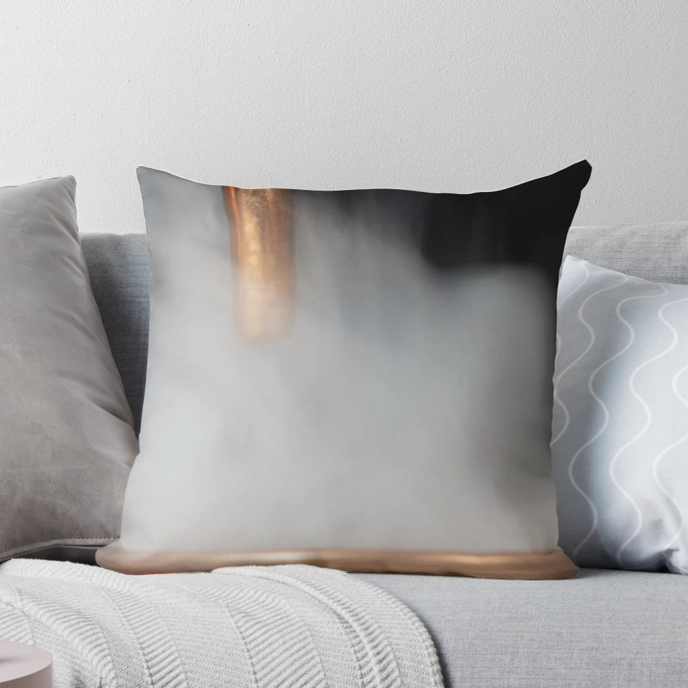 Copper pipe pillow with steam design, perfect for distillery or industrial-themed home decor