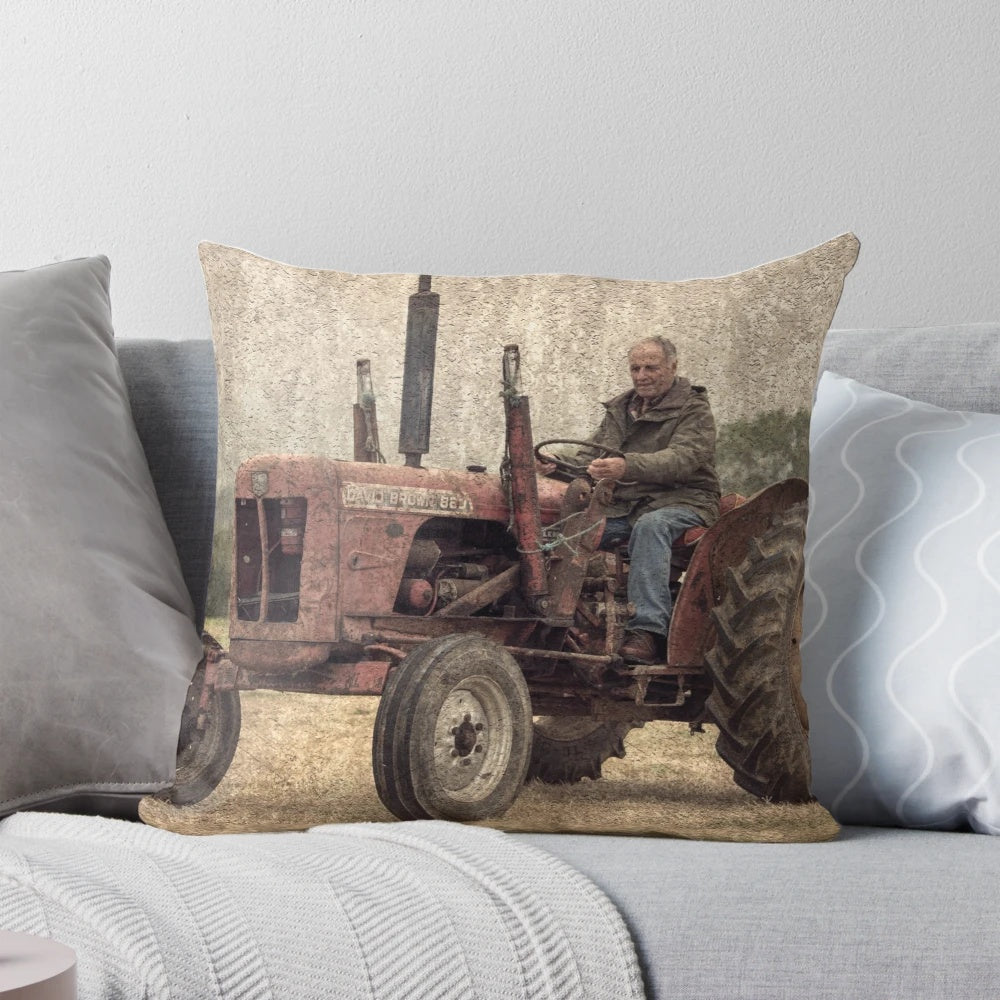 Vintage David Brown 880 tractor in red, a classic piece of farming equipment