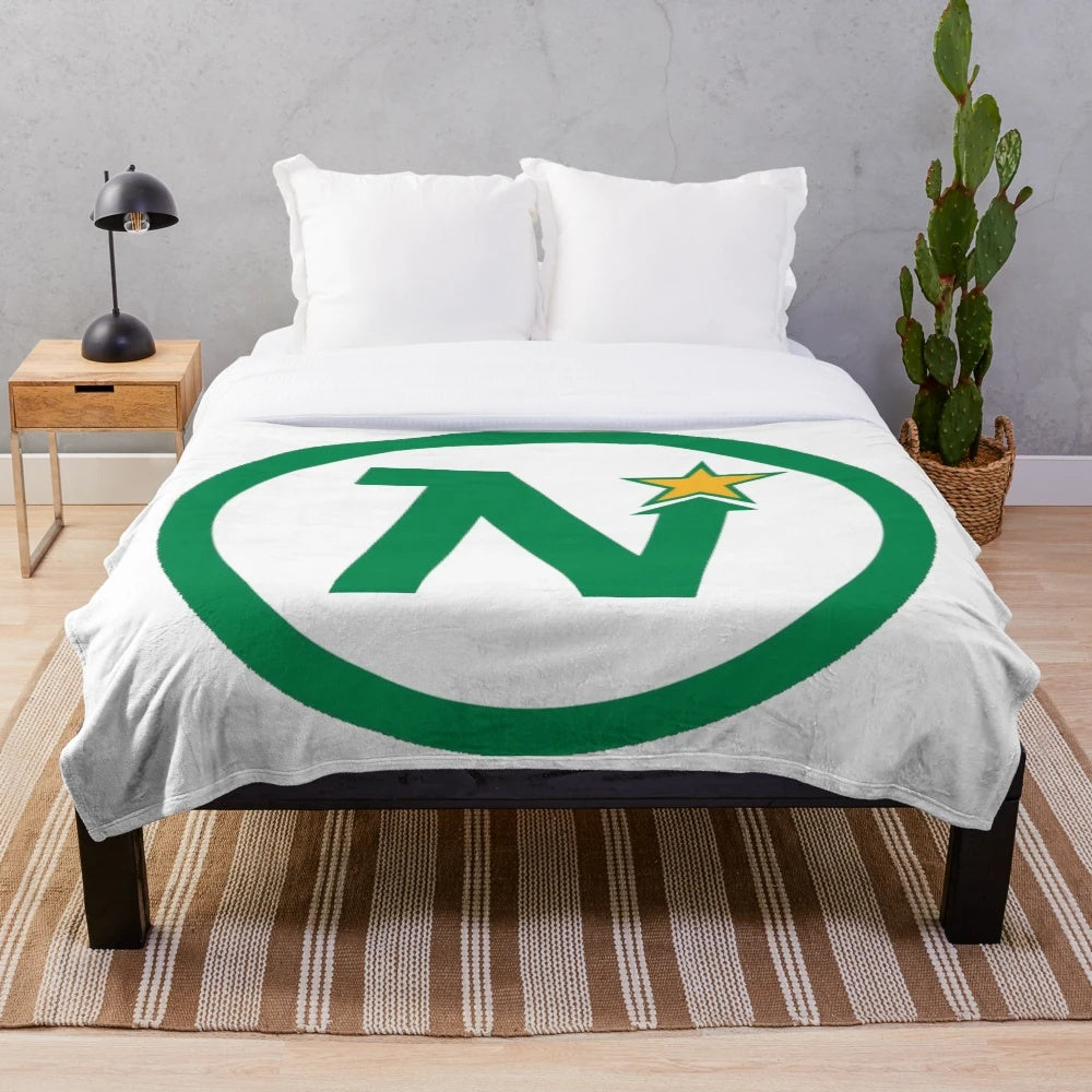 Vintage Minnesota North Stars Plush Blanket