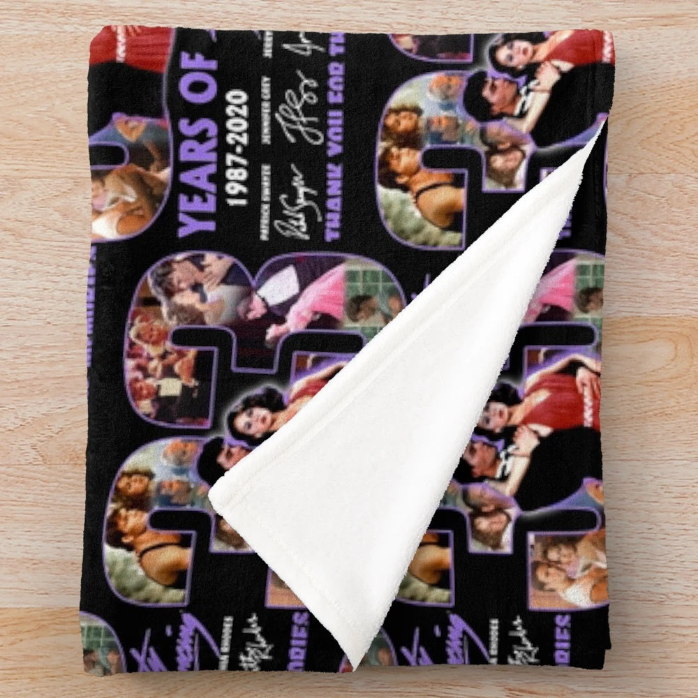 Vintage Dirty Dancing Plush Blanket with Signatures