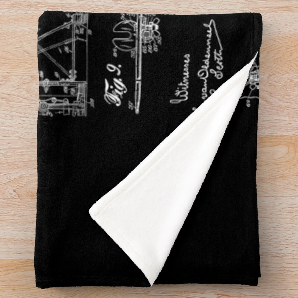 Vintage drum set illustration printed on a soft, plush blanket for musicians and drummers.