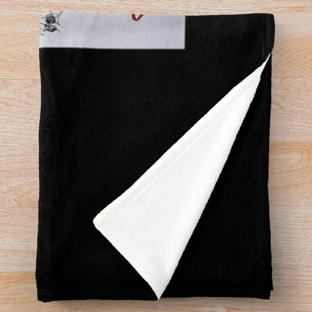 Vintage Egyptian Arab Cinema Inspired Plush Blanket with Arabic Lettering