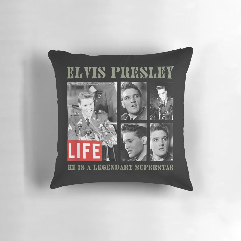 Vintage Elvis Presley Picture Collection Pillow