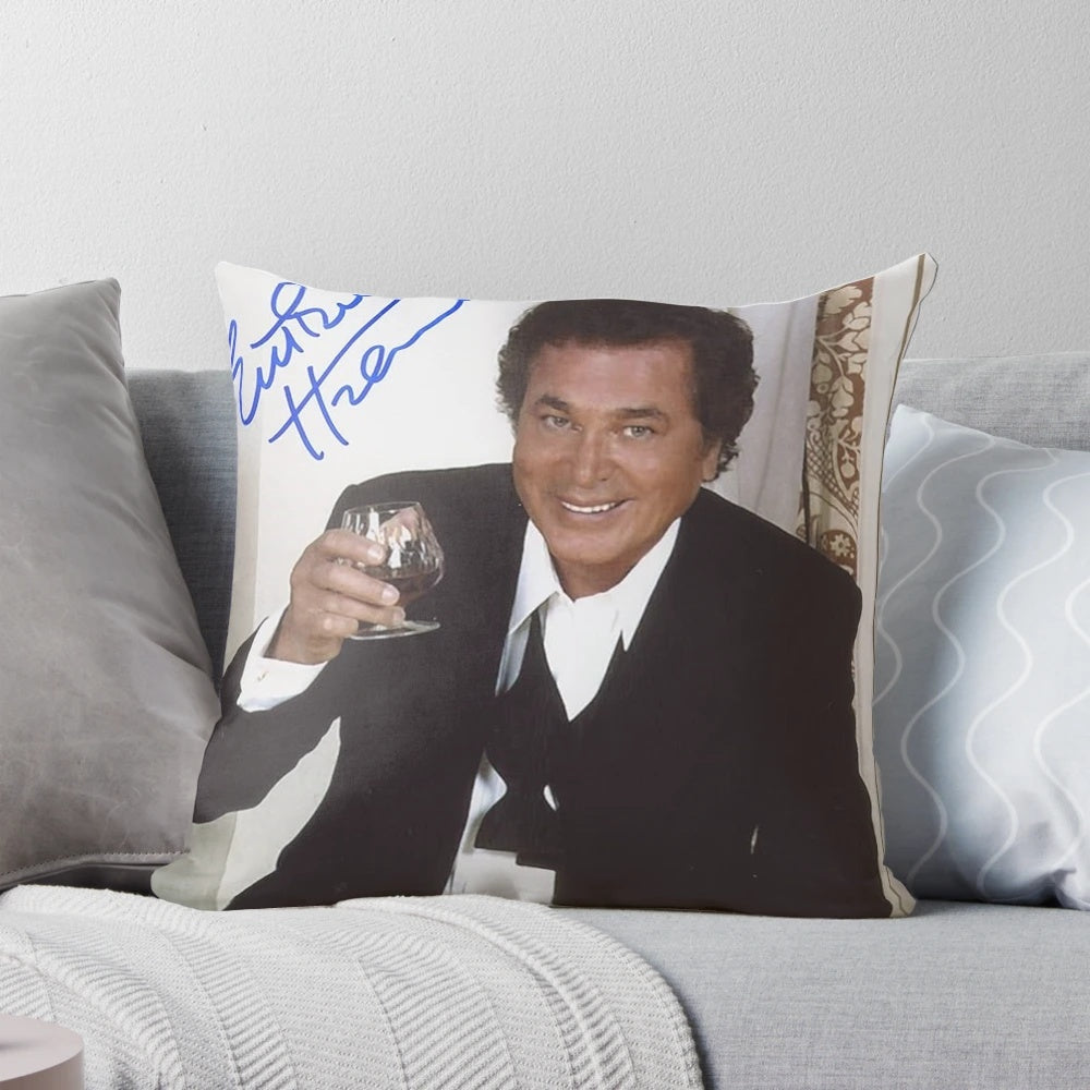 Engelbert Humperdinck signed pillow, vintage collectible music memorabilia
