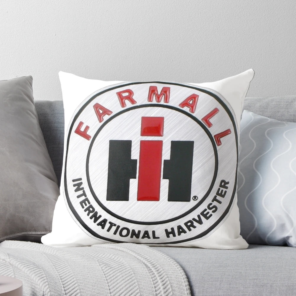 Farmall tractor pillow, vintage farming equipment, international harvester home decor