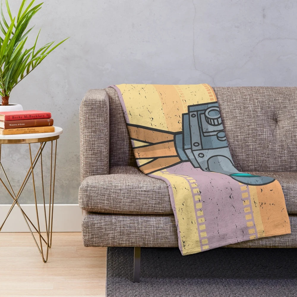 Vintage film camera plush blanket