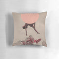 A vintage-inspired floral collage design on a soft, cozy pillow