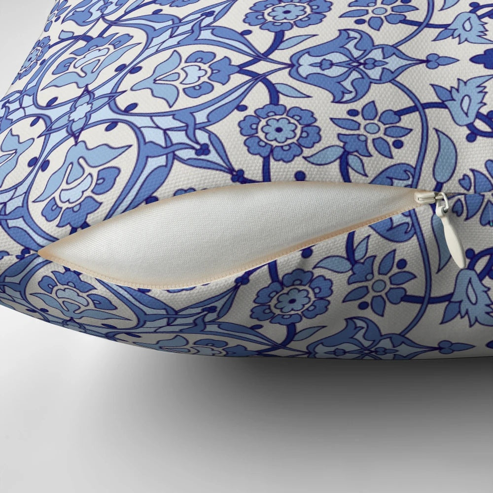 Vintage-inspired floral decorative pillow with the text 'This is Why We Can't Have Nice Things'