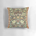Vintage-style floral rug print pillow cover