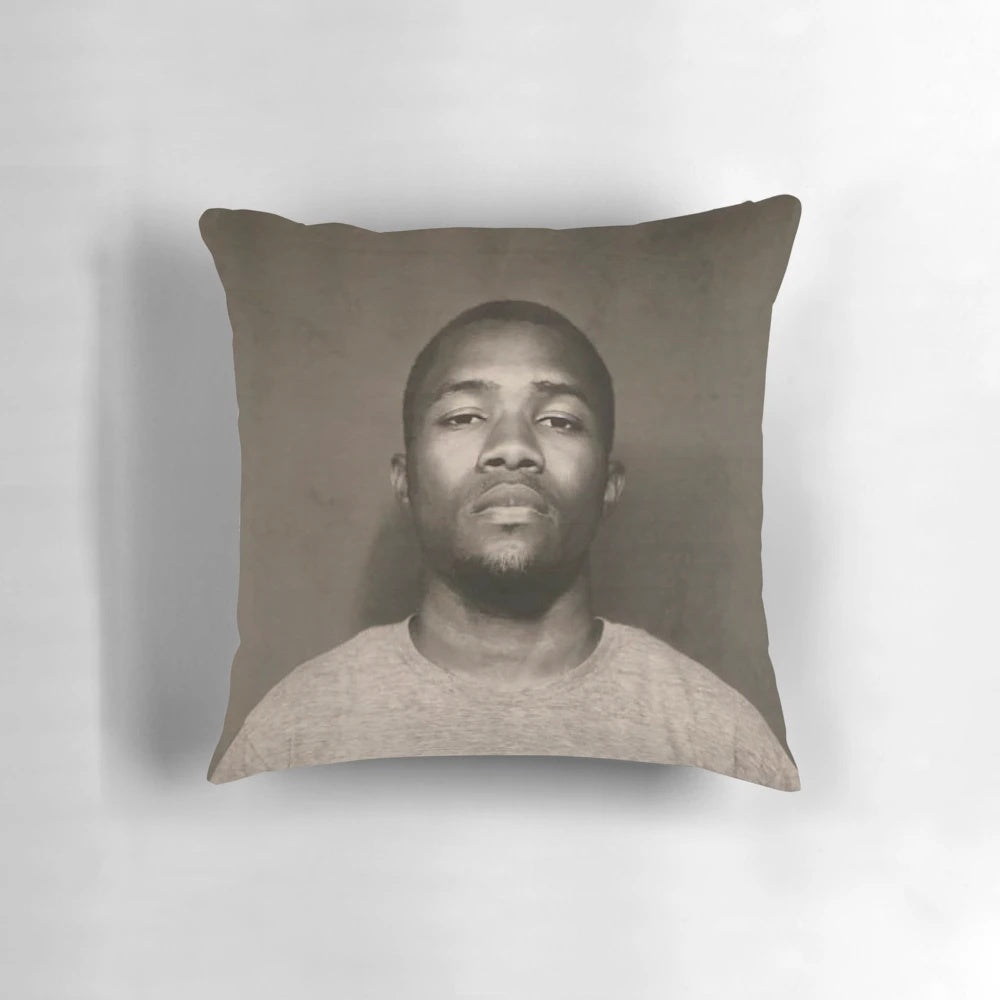 Vintage-inspired Frank Ocean poster printed on a soft, plush pillow.