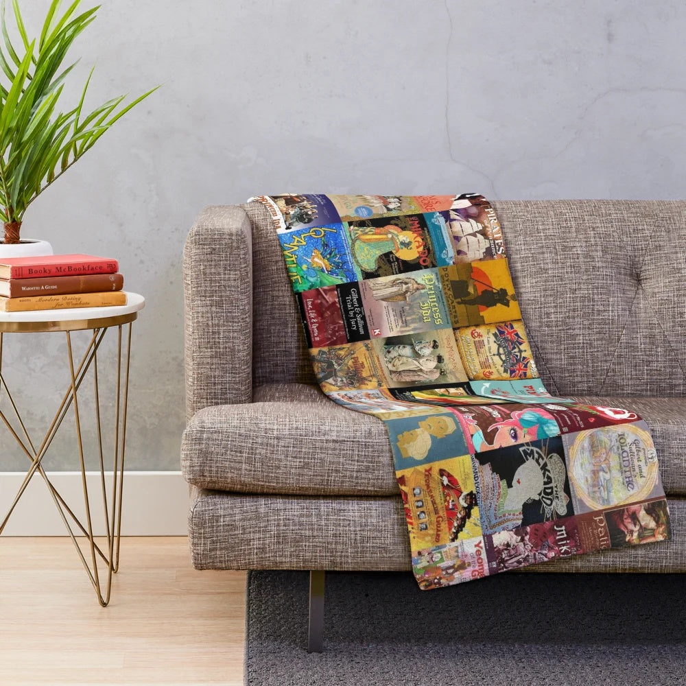 Plush blanket featuring vintage-style Gilbert and Sullivan opera posters