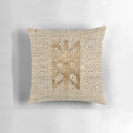 Vintage gold pillow featuring the Web of Wyrd, a Norse mythology symbol representing the matrix of fate.