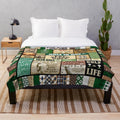 Vintage golf pattern plush blanket for golf lovers