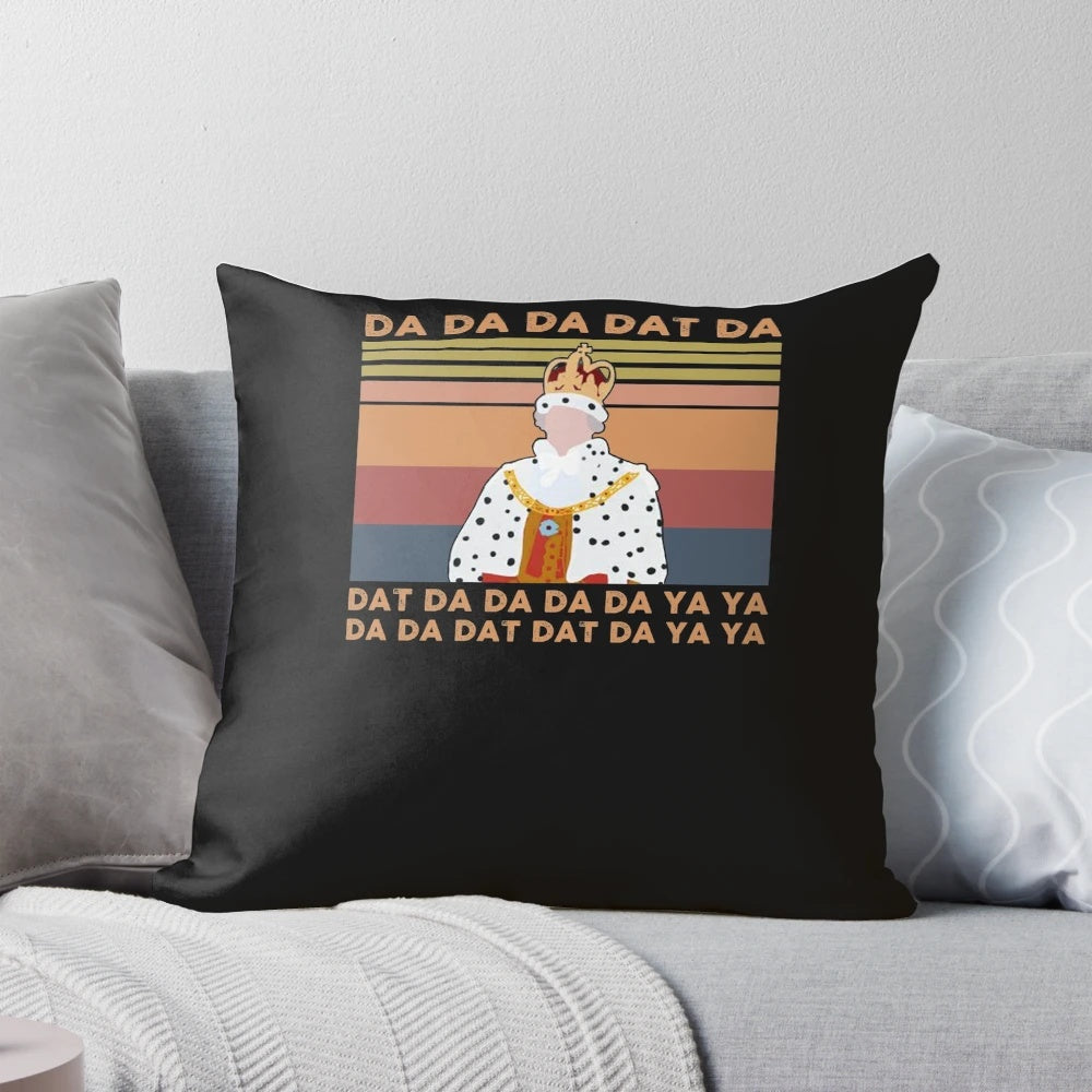 Vintage cotton pillow featuring the "Da Da Da Dat Da" chorus from the musical "Hamilton