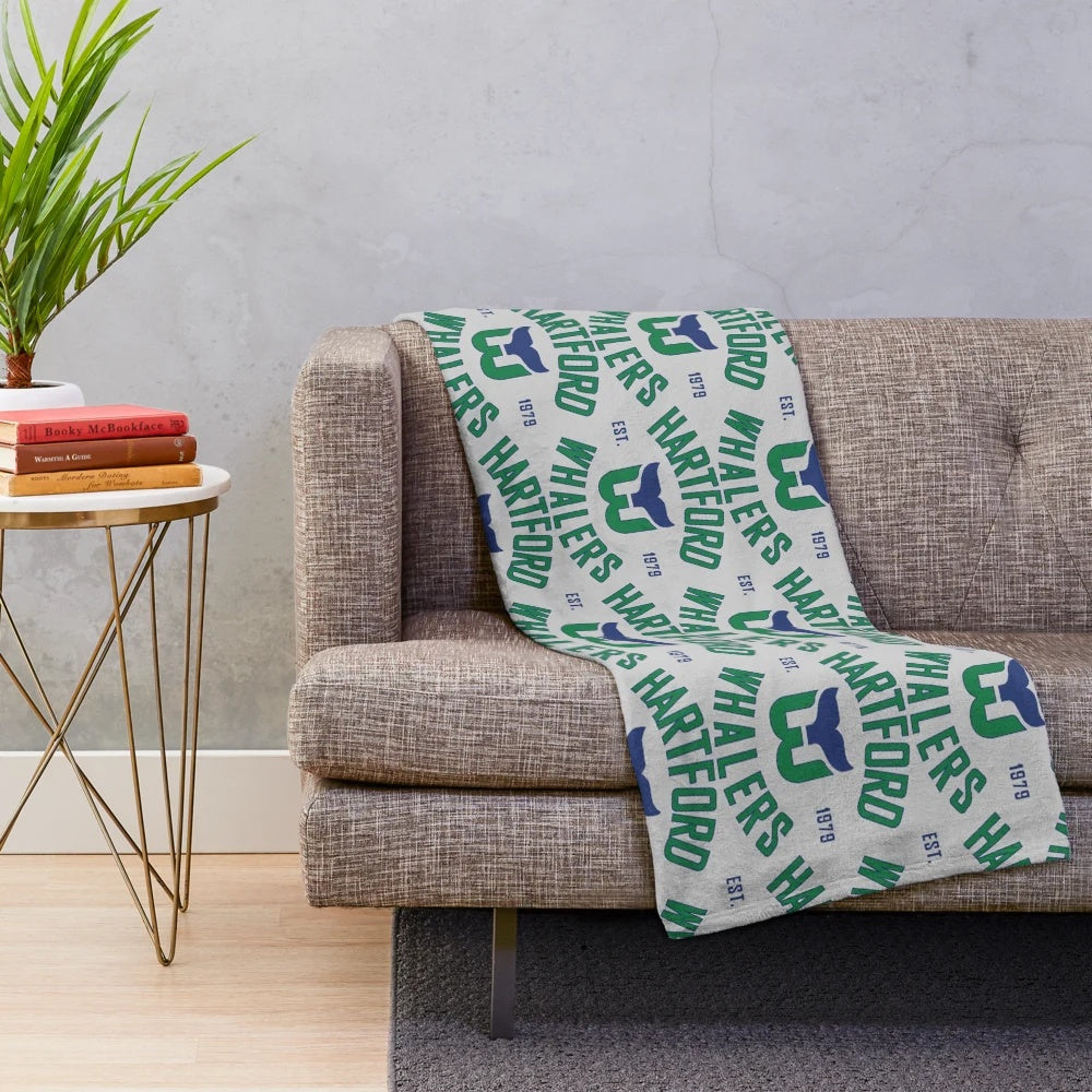 Hartford Whalers CT Inspired Plush Blanket