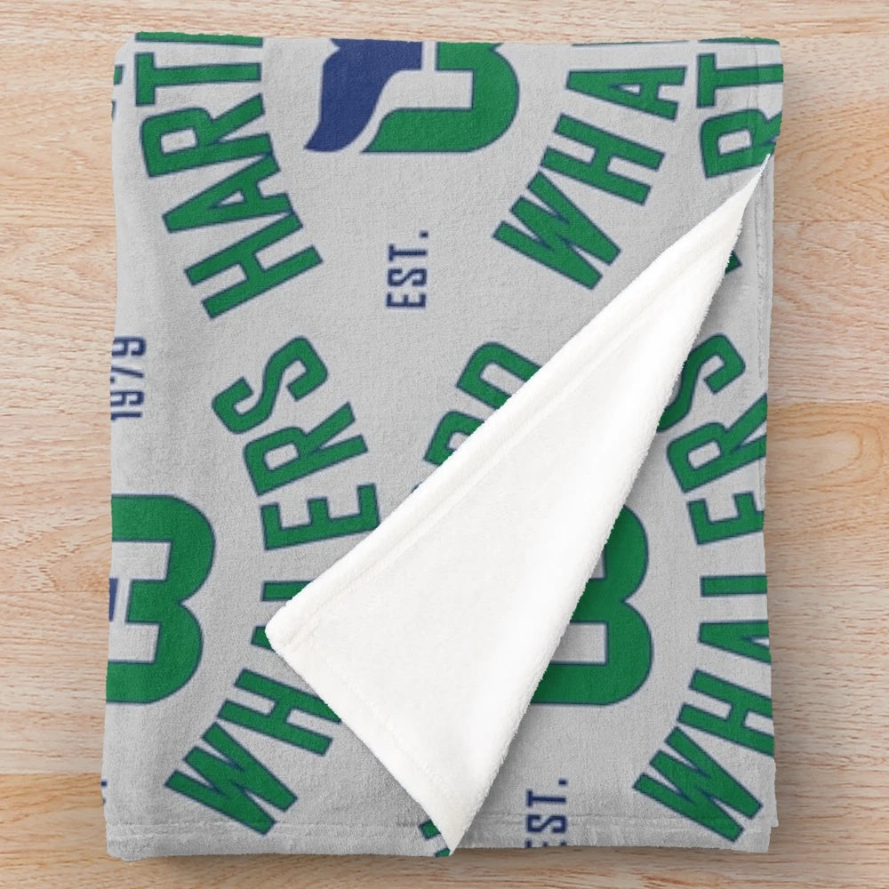 Hartford Whalers CT Inspired Plush Blanket