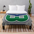 Vintage Hartford Whalers Retro Plush Blanket