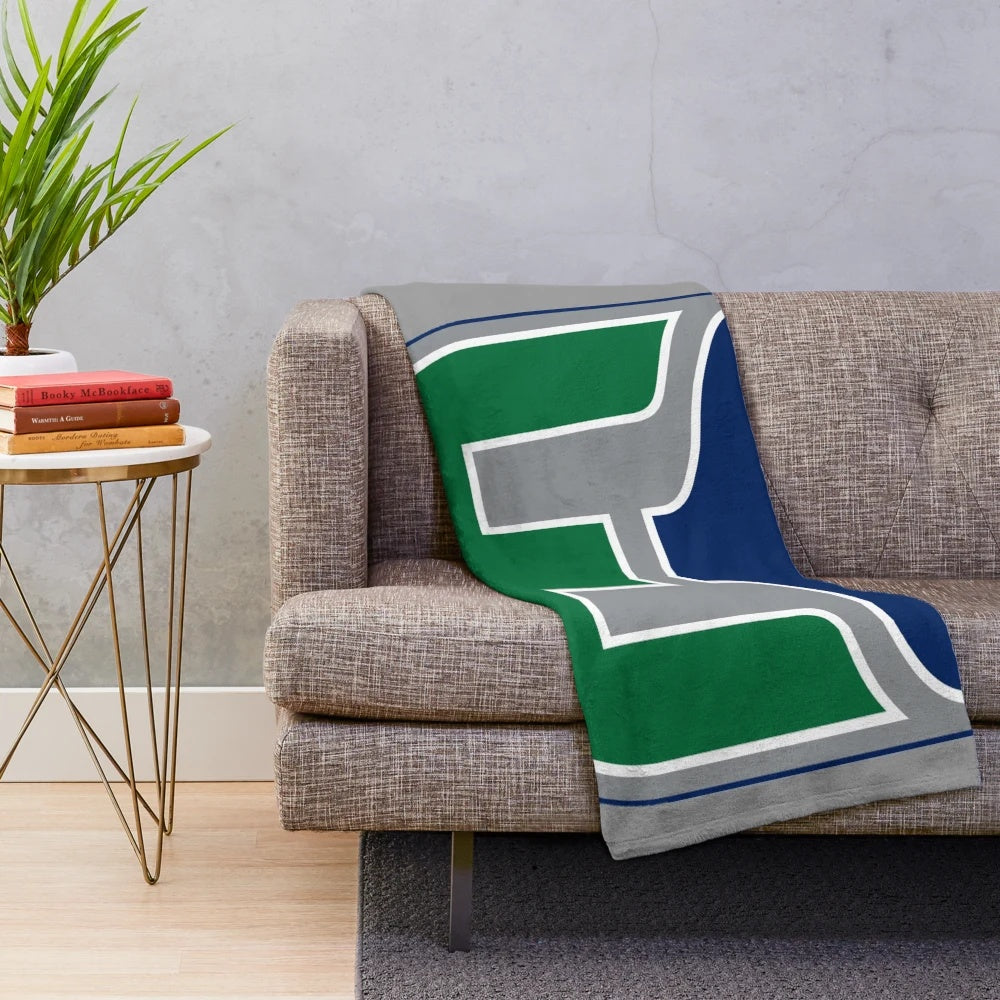 Vintage Hartford Whalers Retro Plush Blanket