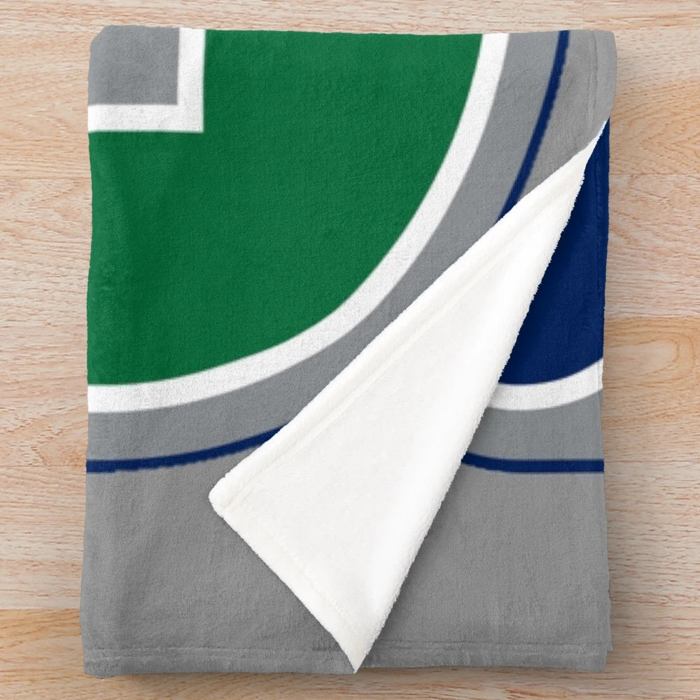 Vintage Hartford Whalers Retro Plush Blanket