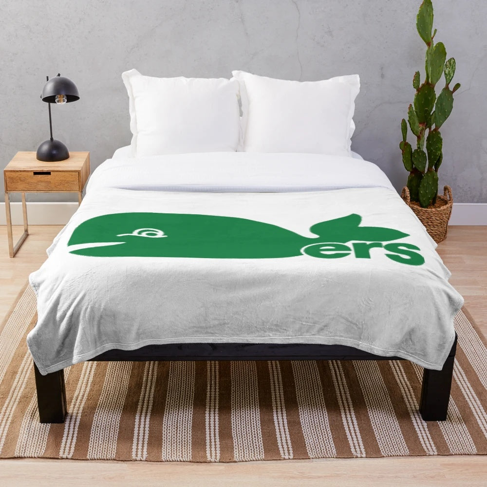 Vintage Hartford Whalers Retro Plush Blanket