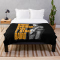 Vintage heavy metal rock music plush blanket featuring Bruce Springsteen's "The Boss" album art and tour imagery