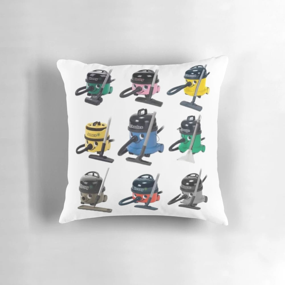 "Vintage-style Henry Hoover and Friends Pillow for Nostalgic Home Decor"