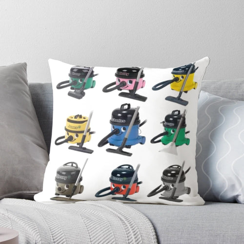 "Vintage-style Henry Hoover and Friends Pillow for Nostalgic Home Decor"