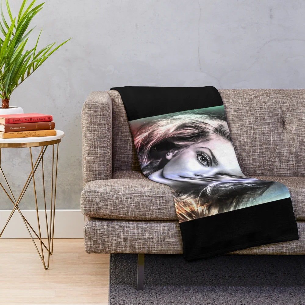 Vintage Hollywood Cinema Plush Blanket featuring Catherine Deneuve