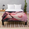 Vintage portrait of actress Shelley Duvall in a plush blanket