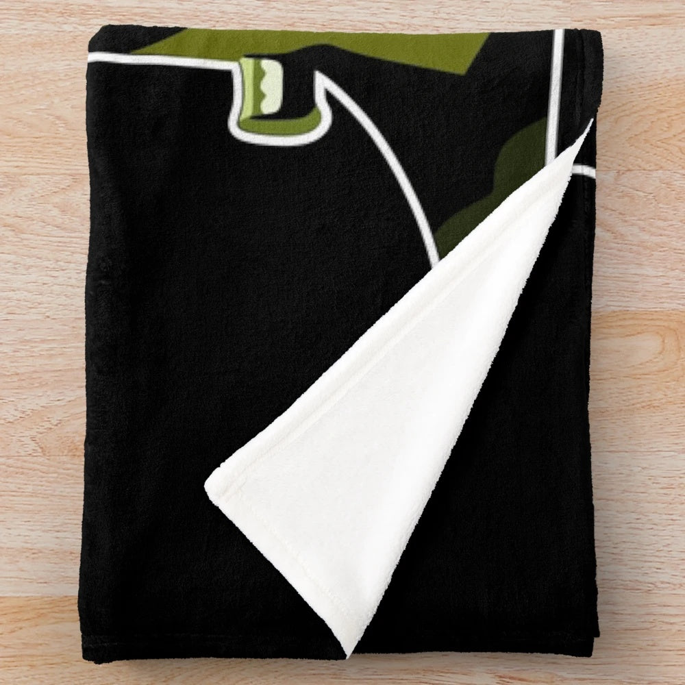 Classic movie monster plush blanket with vintage horror cinema design